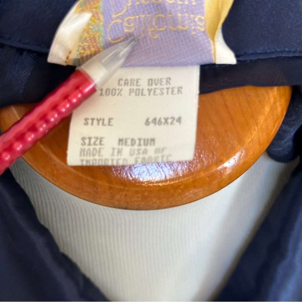 VTG California Dynasty 80s‎ Pajama  Tank Top Blue Burnt Velvet Women’s Sz Medium - Picture 6 of 6